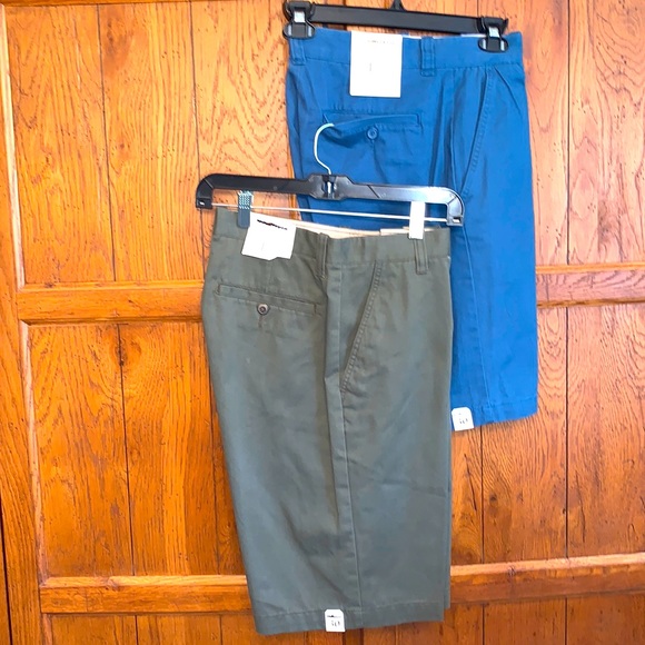 Sun River Other - 🆕LOT of 2 Mens Flat Front SHORTS by Sun River ⭐️NWT⭐️Sz 30☀️1 Dk Olive & 1 Blue